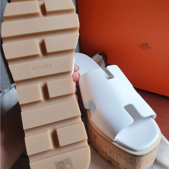 Hermes Eze Sandal white 38 - Picture 5 of 7